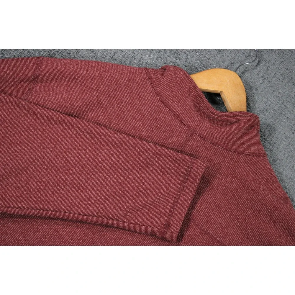 The North Face Mens XXL 1/4 Zip Fleece Pullover Burgundy Red Heathered 0841